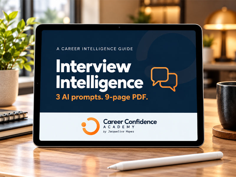 Interview Intelligence guide shown on a tablet